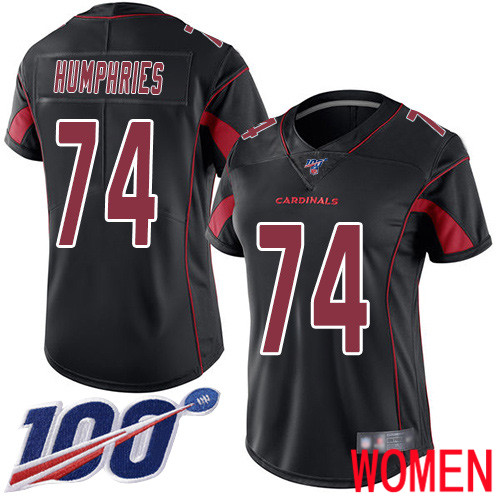 Arizona Cardinals Limited Black Women D.J. Humphries Jersey NFL Football #74 100th Season Rush Vapor Untouchable->women nfl jersey->Women Jersey